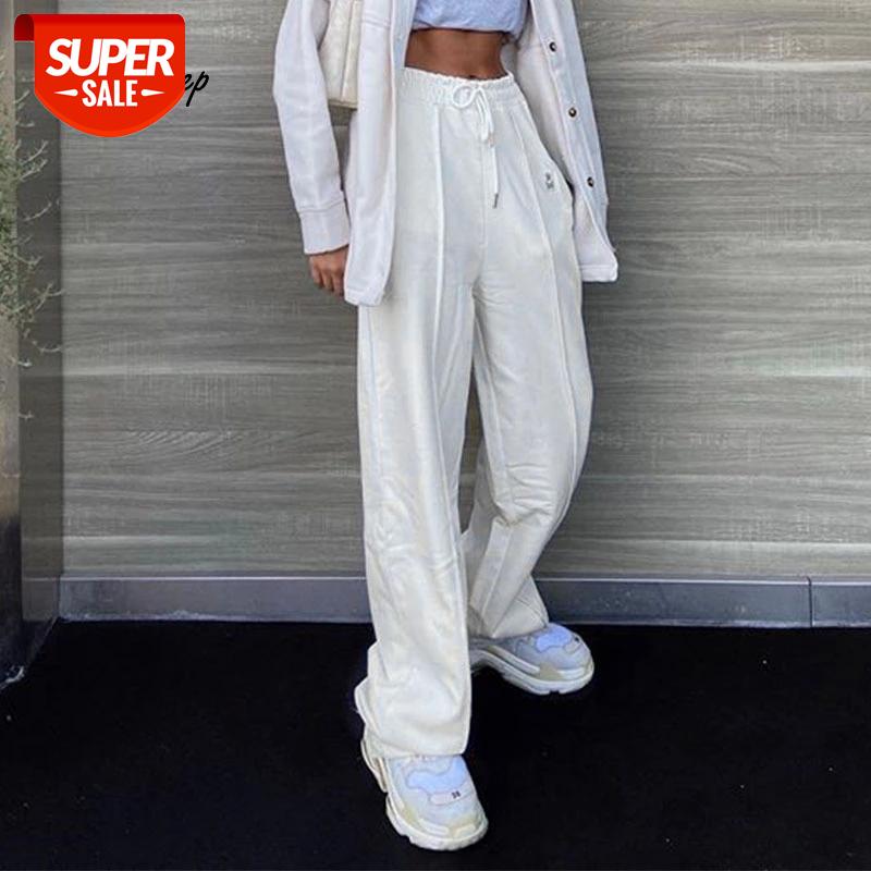 

Weekeep Patchwork Pockets Street Style Hip Hop Harem Pants Women White Joggers High Waist Drawstring Sweatpants Fashion Trousers #px6o, Black;white