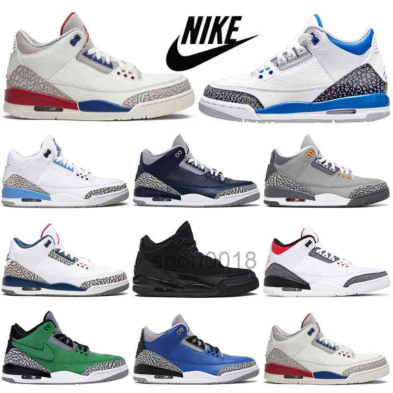 

3 3s jordan retro basketball shoes men women University Blue Cactus Jack What the Fire Red mens womens outdoor sports trainers sneakers, D48 triple black 36-45