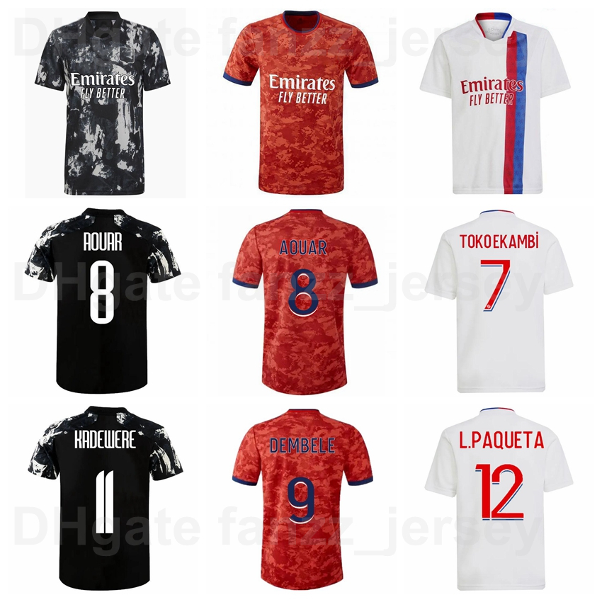

2021 2022 Soccer 9 DEMBELE Lyon Jerseys 11 KADEWERE 8 AOUAR 10 MEMPHIS 26 BARD 1 LOPES 14 DUBOIS 2 DIOMANDE 22 REINE ADELAIDE 7 TOKO EKAMBI, Black;yellow