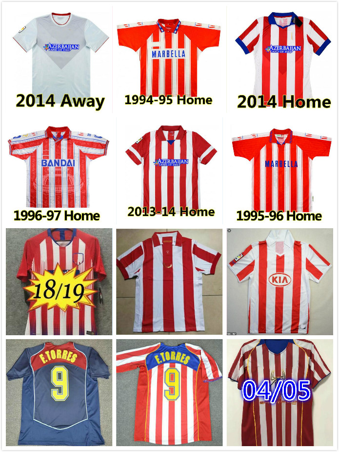 

1994 1995 1996 1997 2003 2004 2005 Retro Atletico SIMEONE soccer jerseys 10 11 13 14 15 18 19 F.TORRES CAMINERO ARDA GRIEZMANN FALCAO Gabi vintage classic football shirt, 03/04