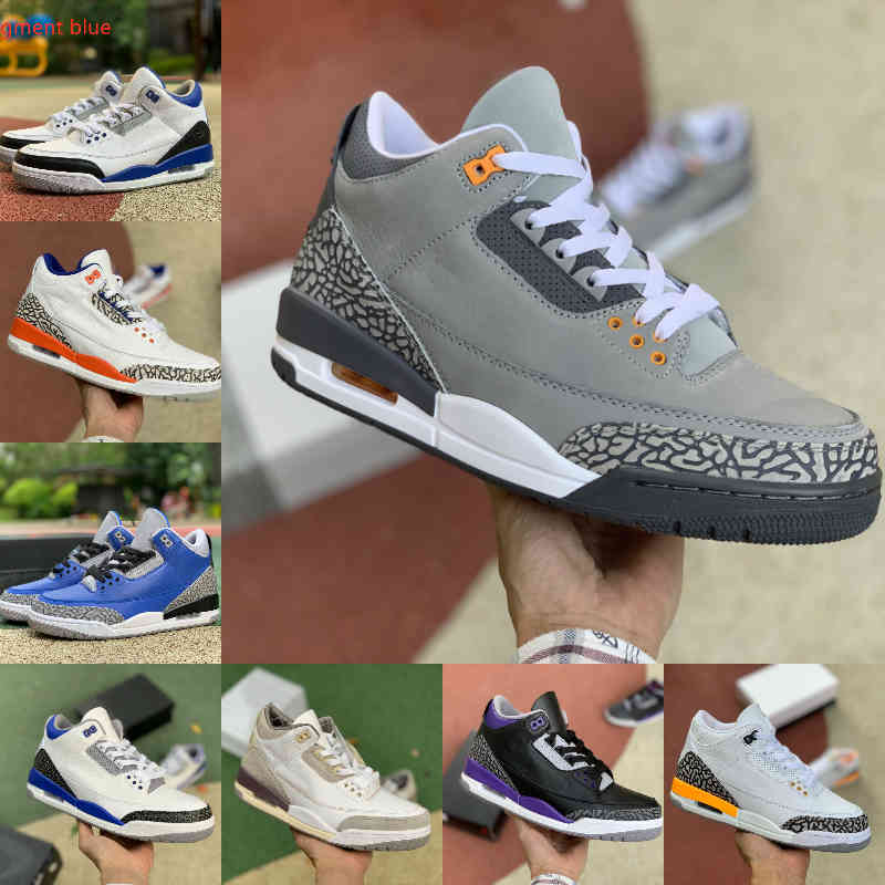 

Top Quality Racer Blue 3 3S Basketball Shoes Mens Racer Blue Knicks Black Court Purple Fragment Blue SEOUL Cool Grey A Ma Maniere UNC Trainer Sneakers