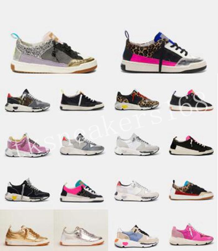 

2021 High Quality White Pink Colour Sneakers Super Star Sequin Classic Do -Old Dirty Shoe Designer Man Women Casual Shoes, #20