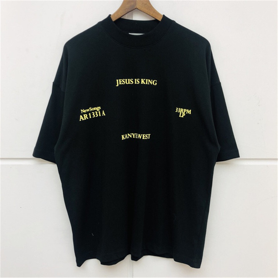 

2021 New Camisa Vero Homem Servio Domingo Rei Jesus Do Oeste De Kanye t 2hw0