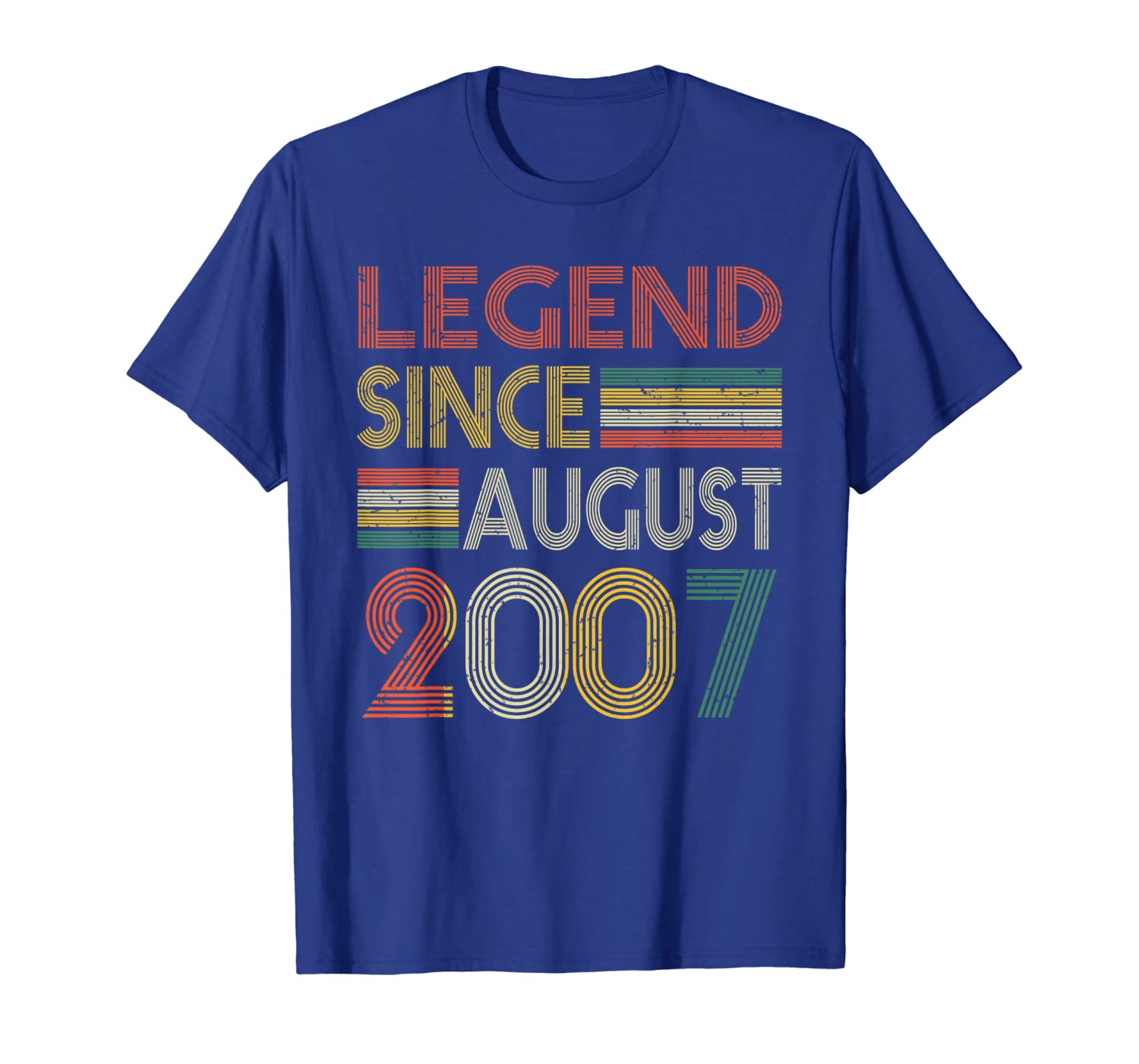 

Legend Since August 2007 Shirt - 12th Birthday Gift Shirt, White;black