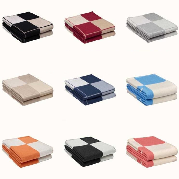 

9 Designs Letter Woolen Cashmere Blanket 140X170CM Shawl Scarf Thick Soft Wool Warm Plaid Sofa Bed Decoration Air Conditioning Portable Fleece Throw Blankets