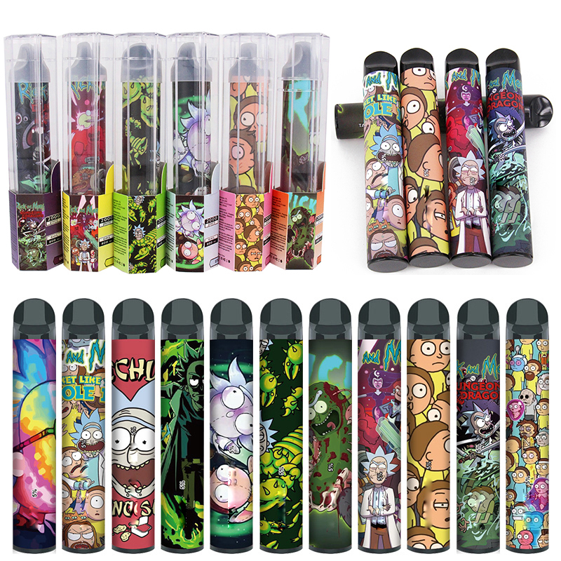 

2000 Puffs Disposable Vape Pen Eletronic Cigarette Cartoon Puff XXL 850MAH 6ML 22 Color Device Original Newest VS BangXXL Vopor