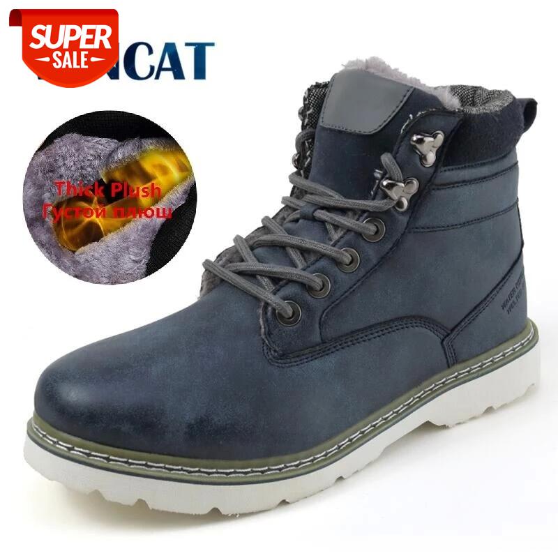 

Hot Sale Winter Couple Fur Warm Snow Boots Waterproof Leather Men's Boots Outdoor Non-slip Work Shoes Fashion Ankle 36-47 #QJ4s