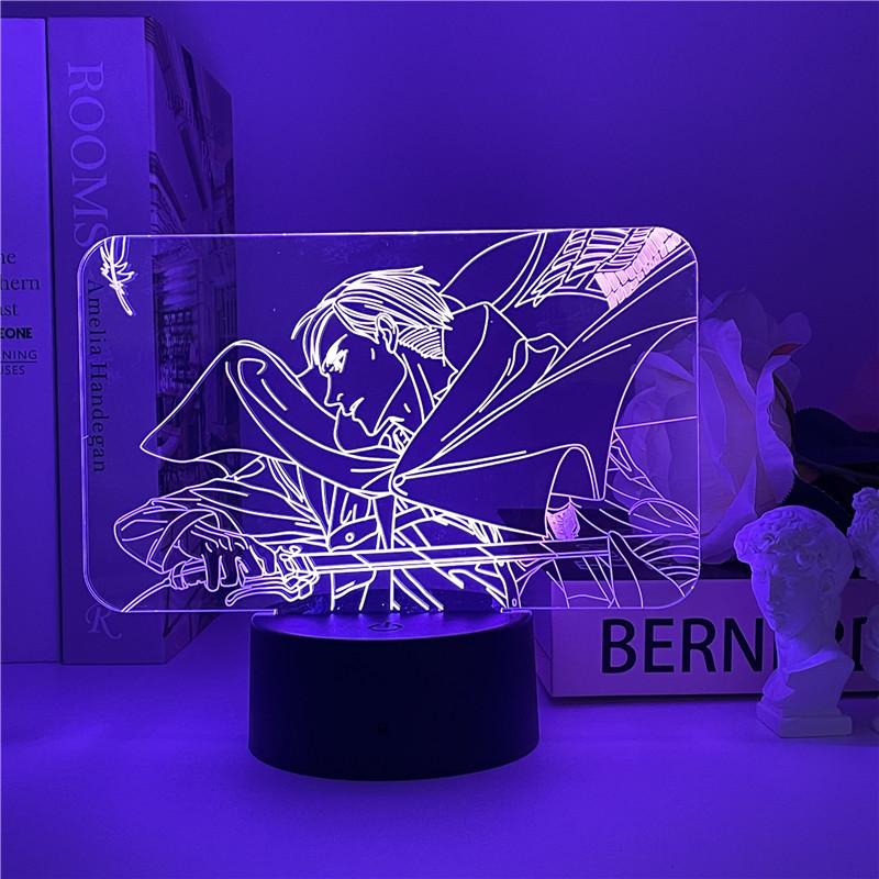 

Night Lights Manga Anime Attack On Titan 3d Lightfor Kid Bedroom Decor Lighting Ervin Smith Child Gift Lamp