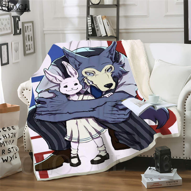 

CLOOCL New Cartoon BEASTARS 3D Print Harajuku Air Conditioning Blanket Sofa Teens Bedding Throw Blankets Plush Quilt