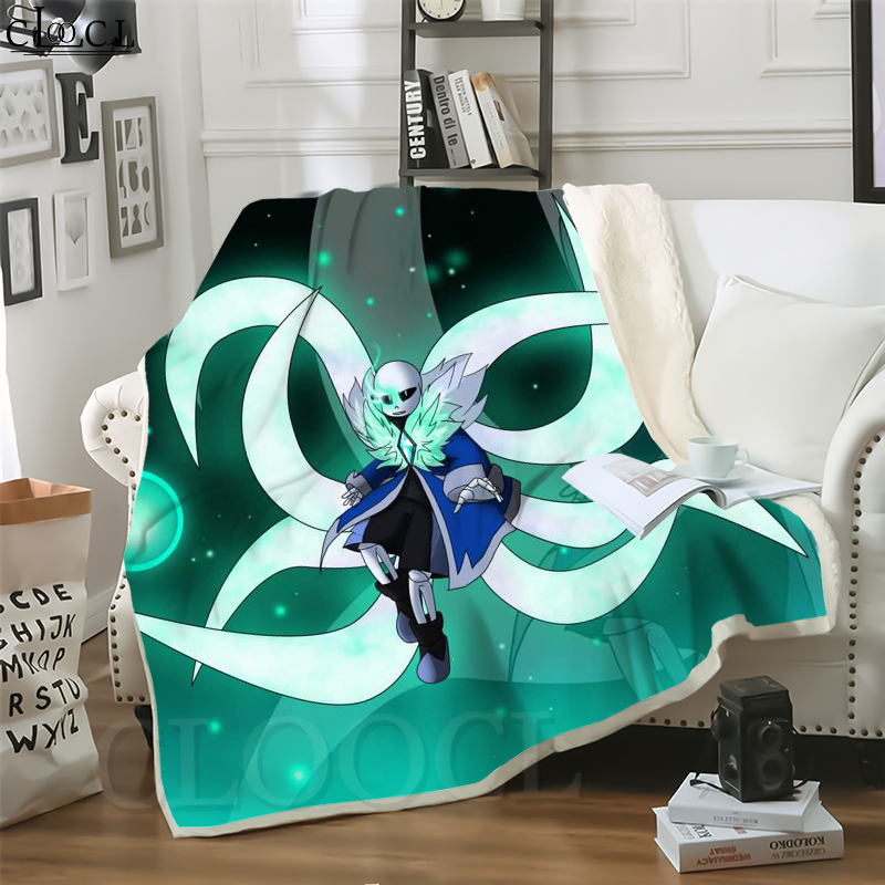

CLOOCL New Game Undertale Sans 3D Print Harajuku Air Conditioning Blanket Sofa Teens Bedding Throw Blankets Plush Quilt