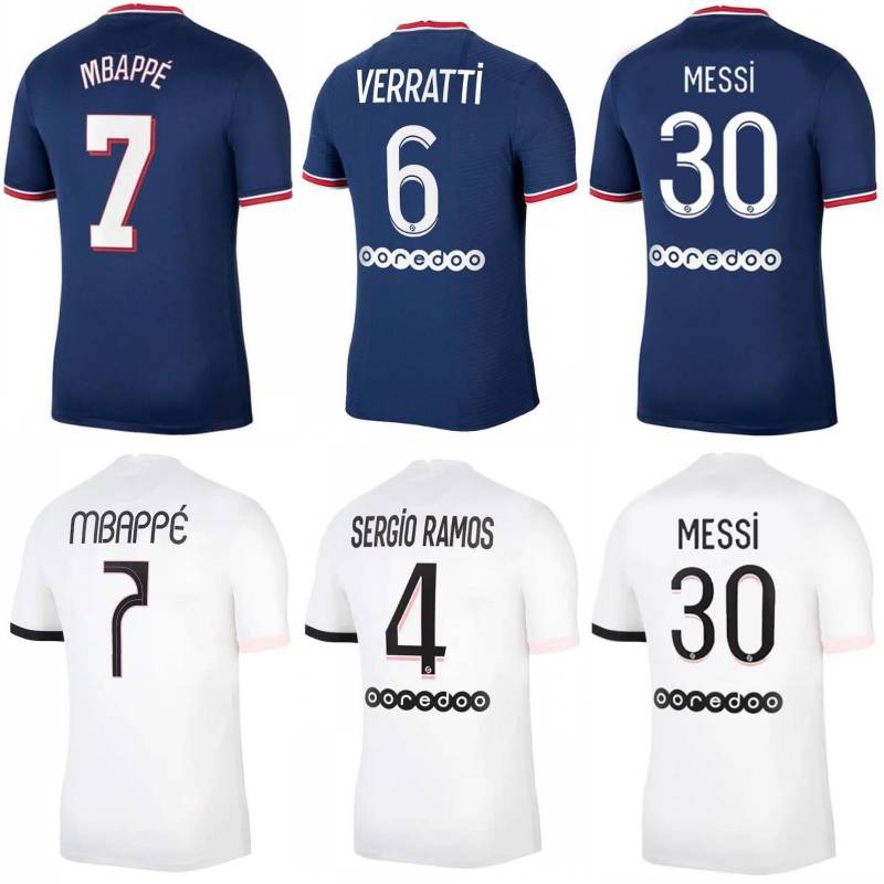 

2021/22 MBAPPE Paris Soccer Jersey 2022 #30 MESSI ICARDI KIMPEMBE SERGIO RAMOS Uniform Mens #11 DI MARIA DRAXLER VERRATTI Football Shirt, Home+patch2