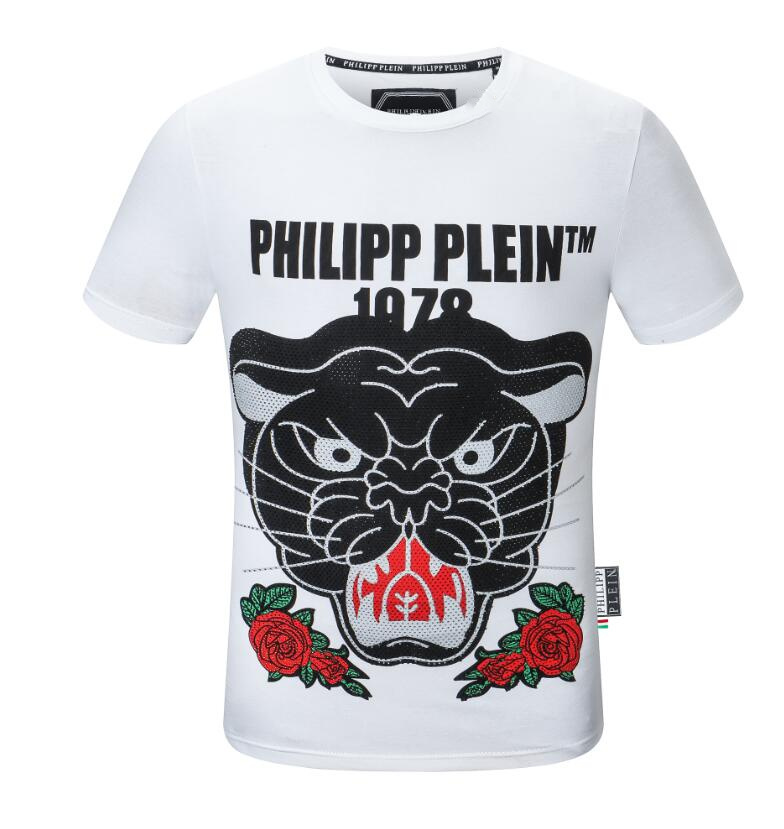 

Designer Mens PP Skull Diamond t shirts Short sleeve Brand Spring and Summer high O-Neck Quality Skulls TShirt tees Phillip Plain#07, 03