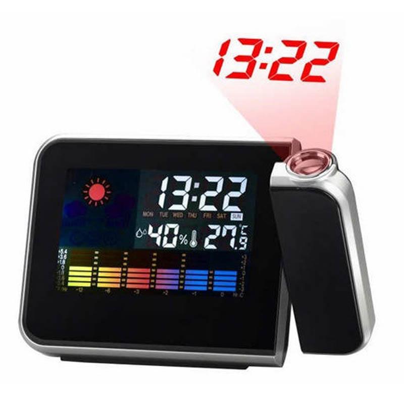 

New LED Backlight Digital Weather Projection Alarm Clock Weather Forecast Station HK3