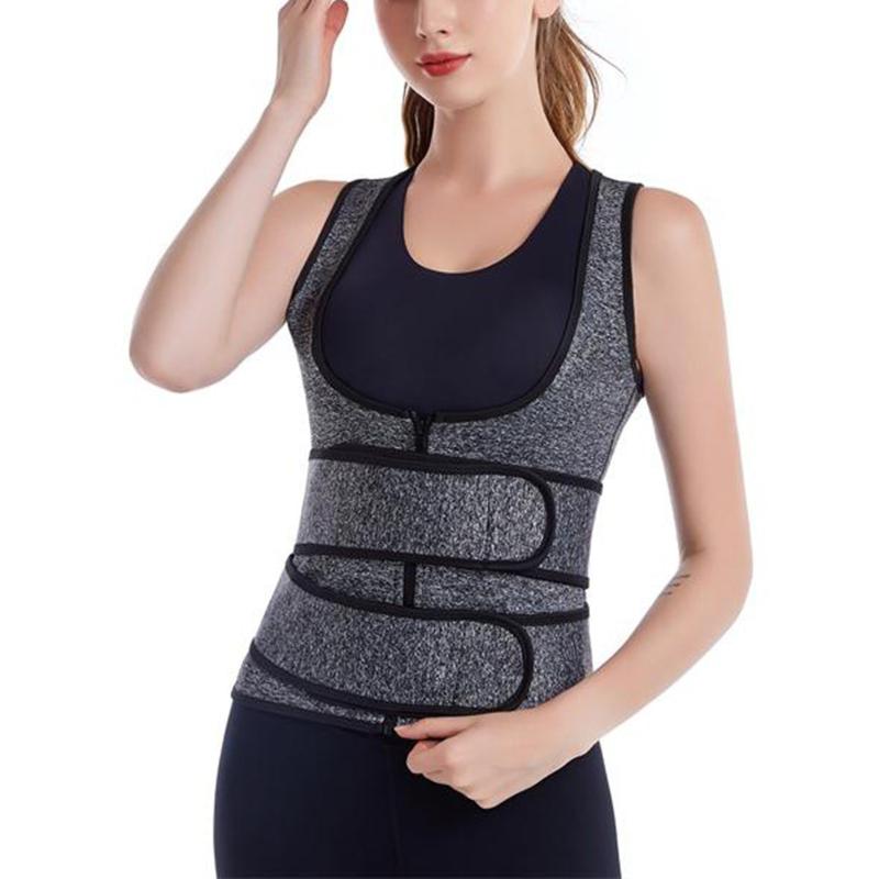 

Womens Corset Waist Adjustable Zipper Body Shaper Abdomen Corset European Adjustable Zipper For Abdomen, Gy