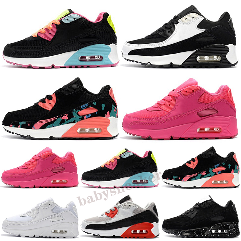 

2021 Children's Athletic Shoes Kids shoes Black Baby Infant kids Sneaker 90 Children sports shoes girls boys Youth Trainer, Color 6