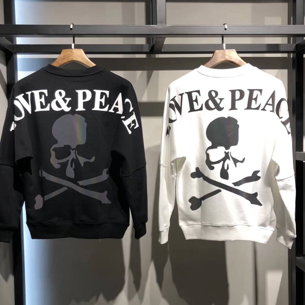 

2021 New Crnio Amor & Paz Impresso Homem Manga Batwing Pulver Hoodies Outono Casual Streetwear Moletom I3zr, Black