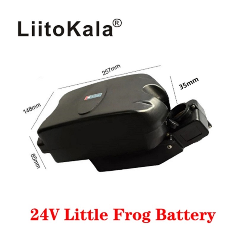 

2021 LiitoKala 24V 10Ah 12Ah 15Ah 20Ah electric bike foldable bicycle small frog battery seat tube battery pack black shell