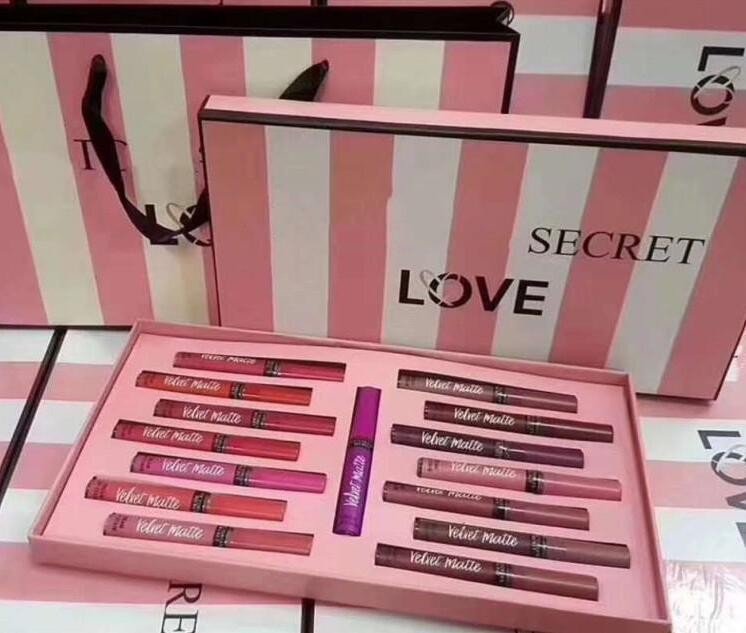 

A++++ Secret Lip Makeup Love Velvet Matte Cream Lip Stain Gloss Set Liquid Lipstick 15 Color Long-Lasting Moisture Lipgloss Makeup Kits