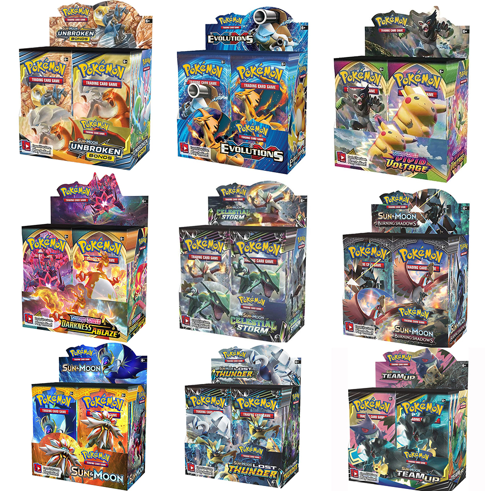 

324 pcs Pokmon Cards TCG XY Evolutions Booster Display Box (36 Packs) Game Kids Collection Toys Gift