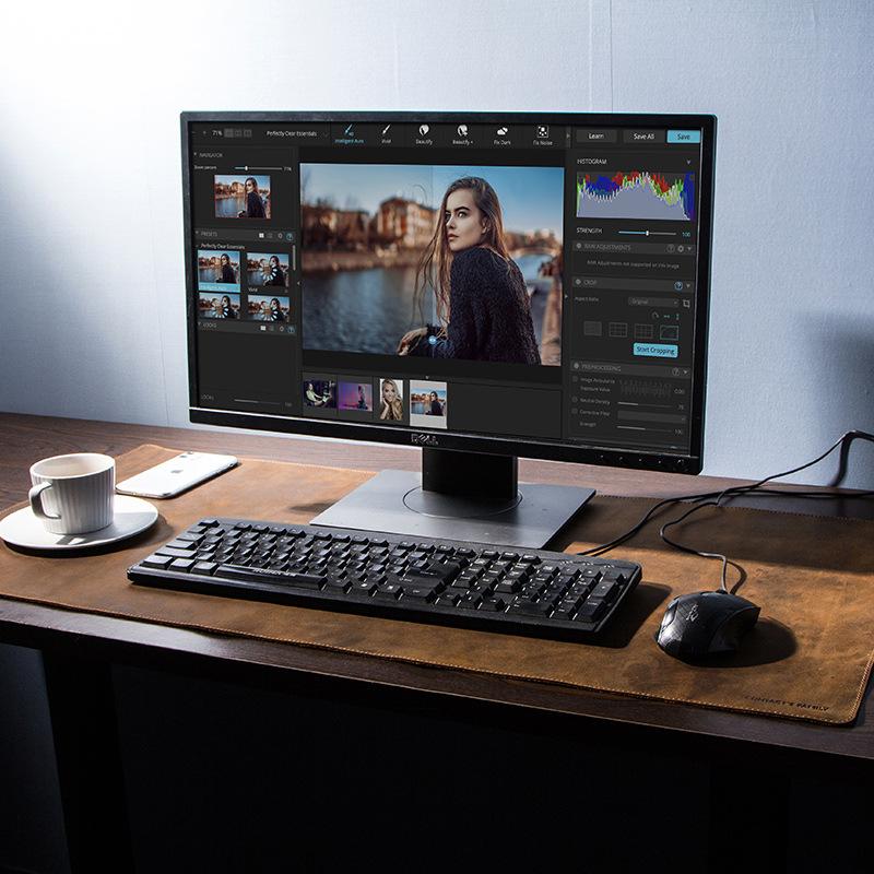 

Backpack Keyboard Pad Leather Mouse Gaming, Coffee