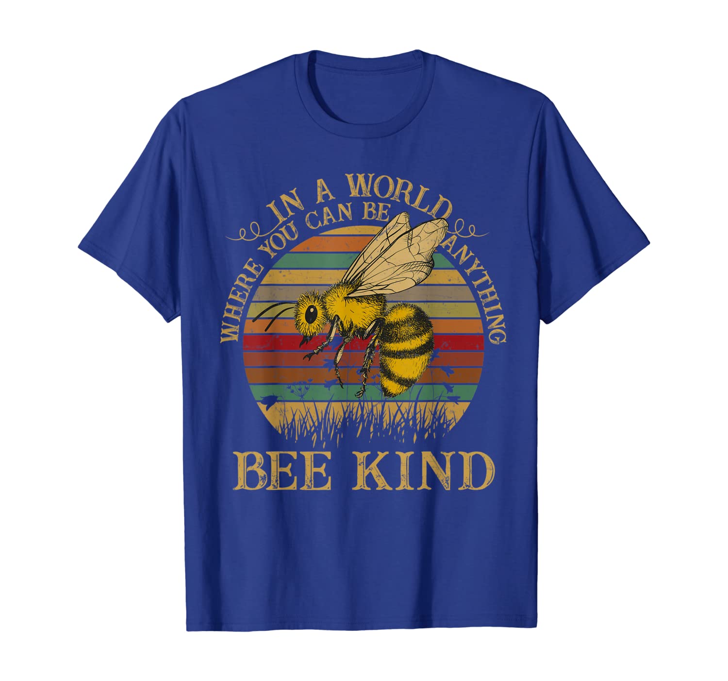 

vintage retro bee colorful gift t shirt, White;black