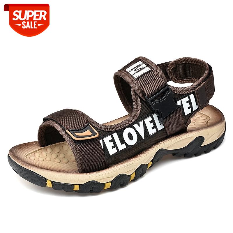 

2019 New Fashion Summer Men's Shoes Gladiator Sandals Open Toe Platform Beach Sandals Boots Rome Style Canvas Men #e19U, Black
