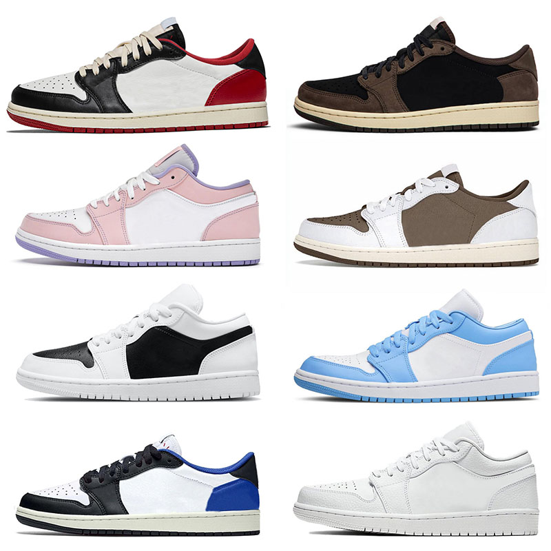 

Air Jorden 1 1s Jumpman Low Travis Scotts Basketball Shoes UNC TS x Fragment Off Reverse Mocha Jordan Retro Smoke Grey Chicago White Men Women Trainers Sports Sneakers, 36-45 unc (2)