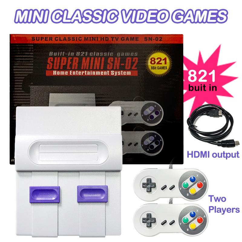 

Portable Game Players Mini Video Console With 8Bit Retro Classic Handheld Gaming Player HD Output For Children Toys Gifts Built-In 821 Games
