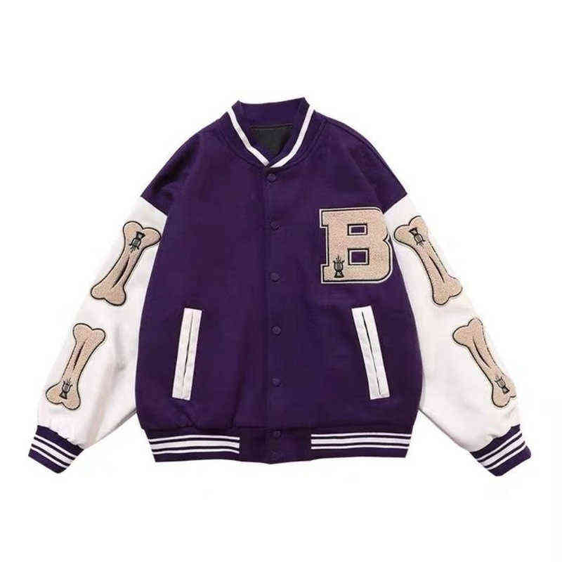 

Embroidery Bomber Jackets Men's Coat Harajuku Baseball Jacket 2021 Autumn Unisex Boyfriend Style Varsity Hiphop Streetwear X1106, Black;brown