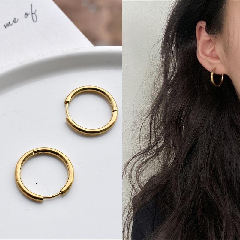 

Earrings for Women Round Metal Hoop Earrings Dancing Party Hoops Jewelry Accessories Wholesale