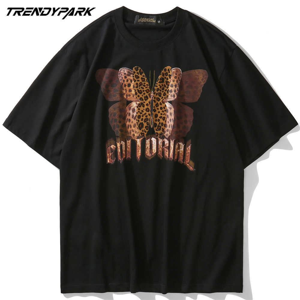 

Harajuku Tshirts Hip Hop Leopard Short Sleeve Tees Shirts Streetwear Men Fashion Cotton Punk Gothic T-Shirt Tops 210601, White