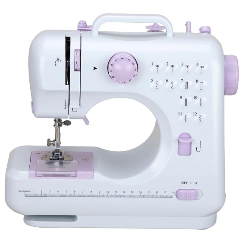 

Mini 12 Stitches Sewing Machine Household Multifunctional Double Thread And Speed Free-Arm Crafting Mending Machine Us Plug
