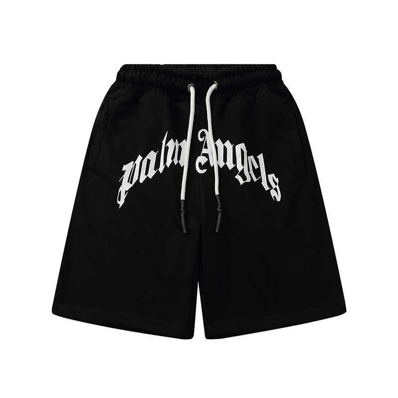 

Palms Angels Street tide angcls shorts real correct letter beach pants, White;black