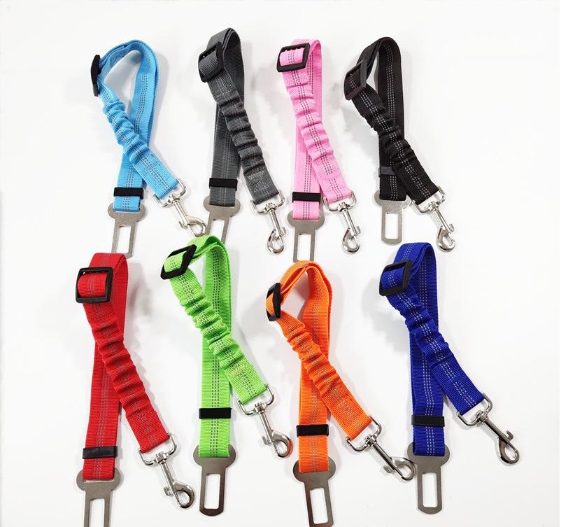 

Pet Dog Safety Vehicle Car Seat Belt Elastic Reflective Dog Seatbelt Harness Lead Leash Clip Levert Free Shipping