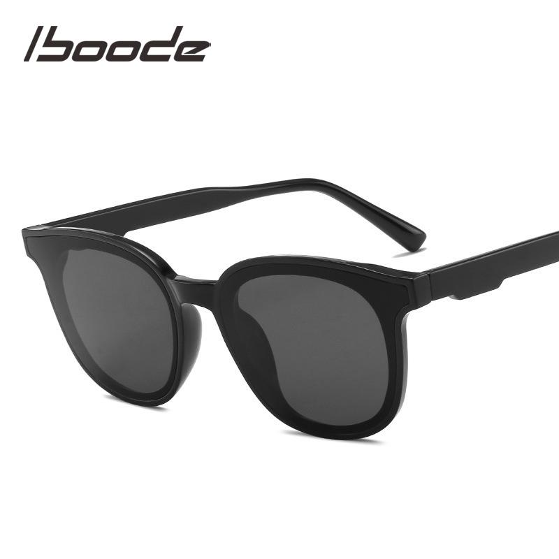 

Sunglasses Iboode 2021 Fashion Trendy Round Fluorescent Yellow Pink Black Lens Brand Designer Ladies Sun Glasses Oculos UV400
