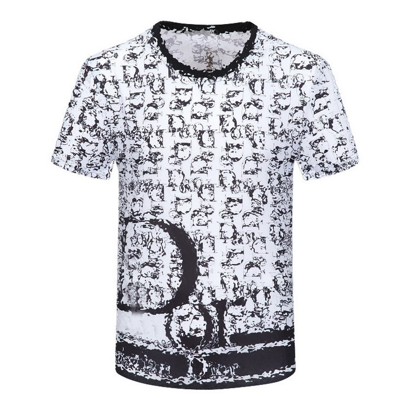 

Mens 2022 T Shirt Letter Print Round Neck Short Sleeve Black White Fashion Men Women High Quality Tees