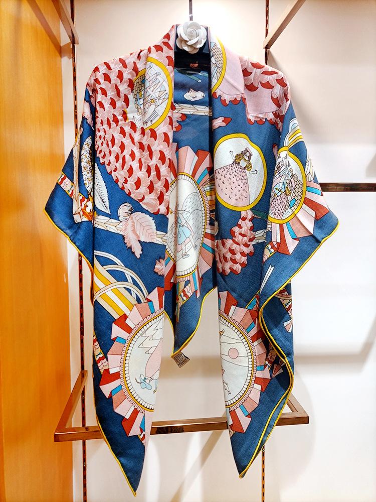 

Scarves High-end Elegant Women Fashion Myth Personality Printed Quality Silk Cashmere Large Square Scarf Shawls