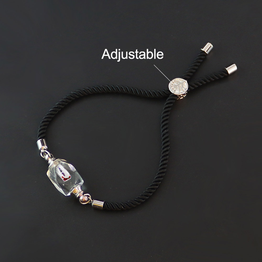 

Black cremation bracelet, used for ashes of deceased relatives Keepsake, hand jewelry