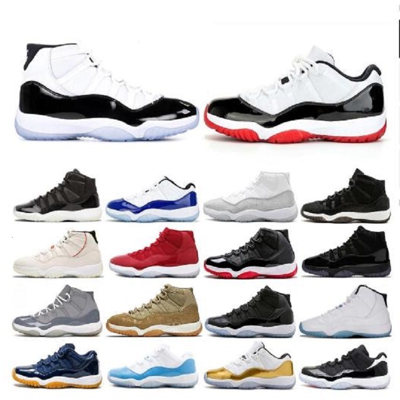 

jumpman 11 mens basketball shoes 11s men women concord High low Space Jam Gamma Blue Cap Gown Sneakers Trainers, Color 28