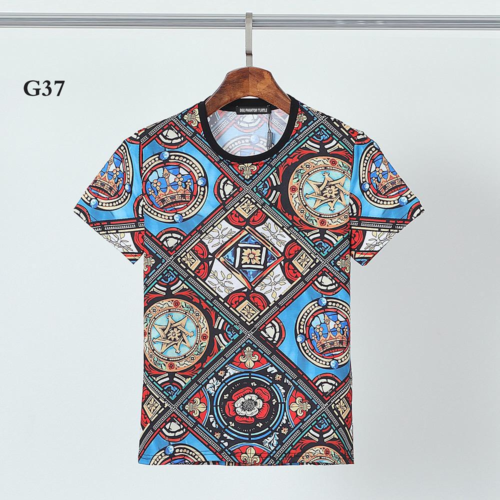 

D2 PHANTOM TURTLE 2021SS New Mens Designer T shirt Paris fashion Tshirts Summer Pattern T-shirt Male Top Quality 100% Cotton Top 1218 jiW, White;black