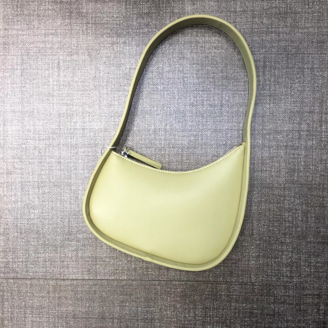 

New Row Cowhide Moon Goddess Bag Hobos Minimalist Underarm Bag, Caramel color