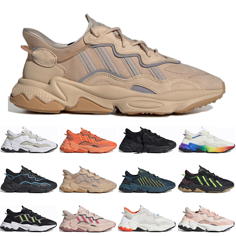 

2021 Men Women Ozweego Running Shoes Triple Black White King Push Pride Bold Orange Brown Neon Green Bright Cyan Mens Trainers Sport Sneakers size 36-45, Cloud pink 36-39