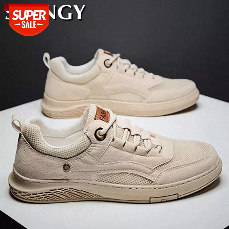 

New Summer Casual Shoes Men Breathable Mesh Upper 2020men's Shoes Slats Lowtop Sneakers Men Sports British Fashion Trend #yk27