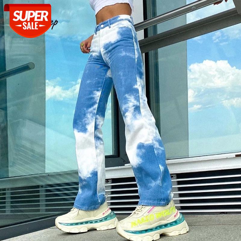 

Weekeep Tie Dye Print Fashion High Waist Cargo Pants Streetwear Y2K Retro Straight Trousers Button Fly Women Capris Jogger Pants #WP8d, Black;white