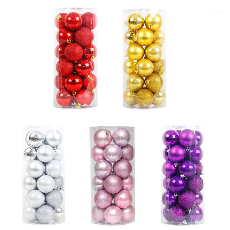 

Party Decoration 24PCS Christmas Hanging Balls Shatterproof Plastic Ball Xmas Tree Ornaments 4cm /1.57 Inch