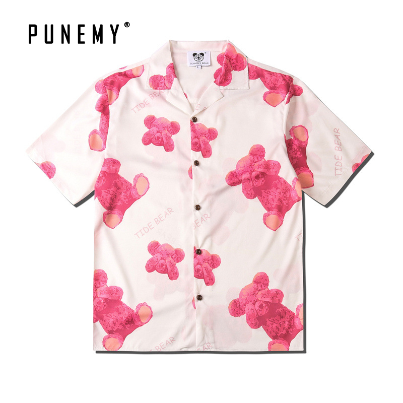 

2021 New Men t Shirt Hawaiian Funny Cartton Tshirt Summer O-neck Top Tees Short Sleeve Harajuku Hip Hop Streetwear Women T-shirt Lplp, White