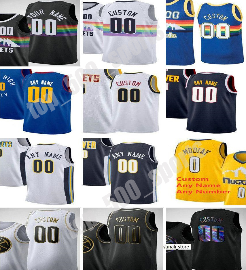

2020 Draft Pick Jersey Zeke 22 Nnaji Derrick 5 Jones Jokic 15 Nikola Jamal 27 Murray Michael 1 Porter Jr. Paul 4 Millsap 10 Bol Hampton, Black;red