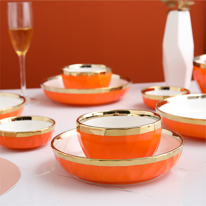 

Nordic style simplicity Bowl and plate set combination Ceramic bowls
