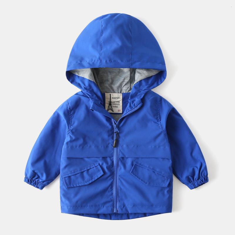 

Jackets ZWY1550 Fashion Baby Coat With Cotton Autumn Spring Girl Clothes Solid Color Infant Jacket Boys, Blue;gray