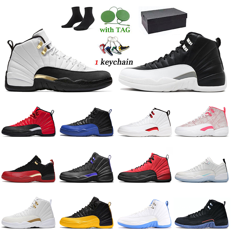 

2021 Release Womens Mens Jumpman 12 Basketball Shoes 12s Royalty Playoffs Utility Easter Twist Arctic Punch Flu Game University Gold Trainers Sports Sneakers, D49 gamma blue 40-47